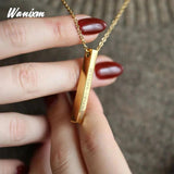 Personalized Engraved Name Date Square Necklace for Women