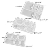 Silicone Keychain Moulds 3 Pack Multi-Shapes Pendant Moulds Clay Jewelry Tools