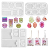 Silicone Keychain Moulds 3 Pack Multi-Shapes Pendant Moulds Clay Jewelry Tools
