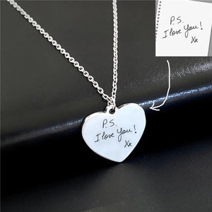 Heart Handwriting Necklace Personal Chain