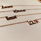eManco Stainless Steel Name Necklace Personalized Letter Pendant Gift