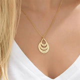 Personalized Water Drop Pendant Necklace for Mother Gift
