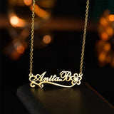 Personalized Heart Name Necklace Stainless Steel Nameplate Pendants