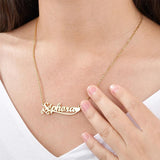 Personalized Love Heart Nameplate Necklace for Women Stainless Steel Jewelry