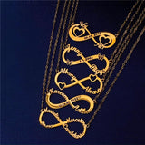 Personalized Pendant Name Necklace Infinity Women Men Stainless Steel Chain