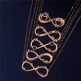 Personalized Pendant Name Necklace Infinity Women Men Stainless Steel Chain