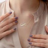 Personalized Pendant Name Necklace Infinity Women Men Stainless Steel Chain