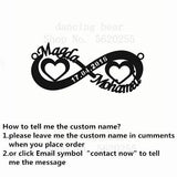 Infinity Heart Name Necklace Custom Engraved Date Pendant