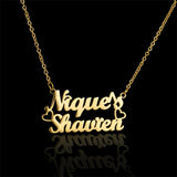 Personalized Name Necklace Letter Choker Cursive Font Chain