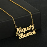 Personalized Name Necklace Letter Choker Cursive Font Chain