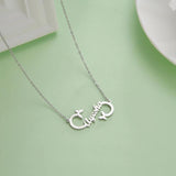 Lemegeton Infinity Name Necklace Butterfly Choker Women Stainless Steel Jewelry