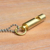 Personalized Brass Whistle Necklace Children Anti-lost Engraved Text