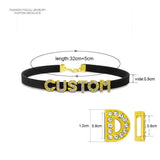 Rhinestone Name Necklace Choker Collar Personalized Jewelry