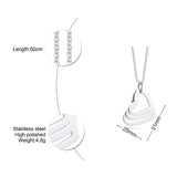 Personalized Family Necklace Triple Heart Engraved Names Stainless Steel