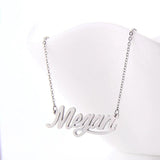Silver Name Necklace Engraved Stainless Steel Gift