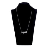 Silver Name Necklace Engraved Stainless Steel Gift