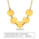 Custom Coin Initial Necklace for Women, Engraved Letter Nameplate Gift