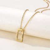 Personalized Stainless Steel Tree of Life Necklace Square Pendant