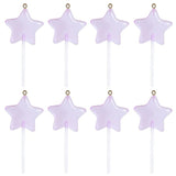 10pcs Glitter Star Lollipop Resin Charms DIY Keychain Necklace