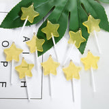 10pcs Glitter Star Lollipop Resin Charms DIY Keychain Necklace