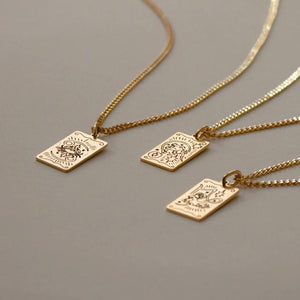 Astrology Charm Necklace Cuban Chain Vintage Constellation Jewelry