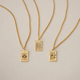 Astrology Charm Necklace Cuban Chain Vintage Constellation Jewelry