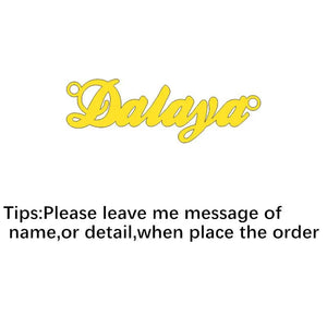 Personalized Stainless Steel Name Pendant Necklace Choker