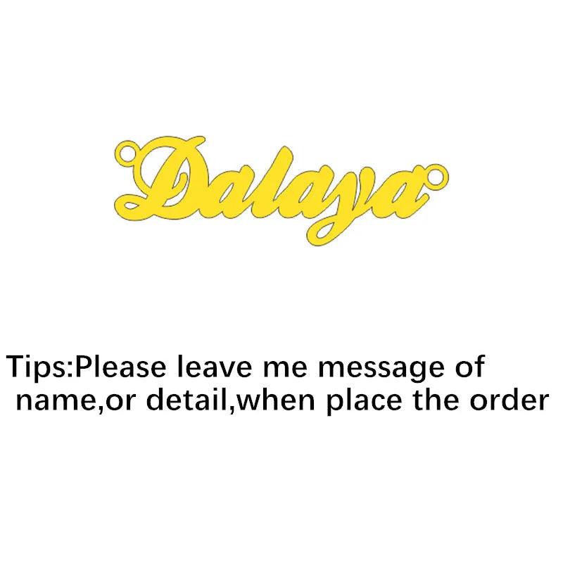 Personalized Stainless Steel Name Pendant Necklace Choker