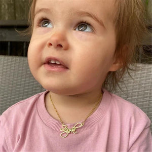 Personalized Stainless Steel Name Pendant Necklace Choker