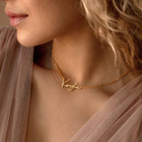 Cuban Chain Personalized Pendant Nameplate Necklace Jewelry Gift