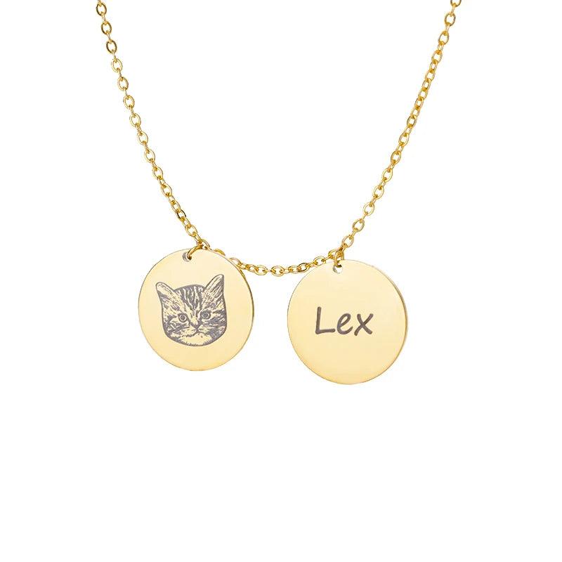 Personalized Pet Photo & Name Necklace - Stainless Steel BFF Jewelry