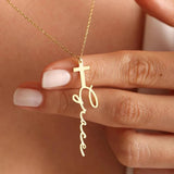 Stainless Steel Cross Necklace with Name Pendant
