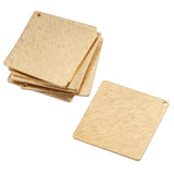 10pcs Raw Brass Square Earrings Charms Textured Stamping Pendants DIY Jewelry