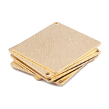10pcs Raw Brass Square Earrings Charms Textured Stamping Pendants DIY Jewelry