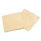 10pcs Raw Brass Square Earrings Charms Textured Stamping Pendants DIY Jewelry