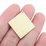 10pcs Raw Brass Square Earrings Charms Textured Stamping Pendants DIY Jewelry
