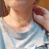 Personalized Big First Letters Name Necklace Choker
