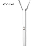 Stainless Steel Engraved Pendant Necklace Hand Stamped Inspirational SL-015
