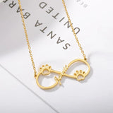 Personalized Dog Paw Name Necklace for Women