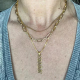 Personal Roman Numeral Date Necklace 18K Solid - Special Engraved Gift