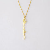Handwriting Pendant Necklace Stainless Steel Vertical Custom Name Choker