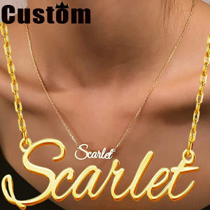 Fansion Name Necklace Letter Exclusive Personality Products Stainless Steel