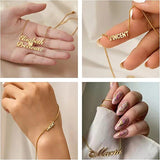 Fansion Name Necklace Letter Exclusive Personality Products Stainless Steel