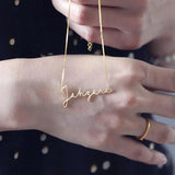 Fansion Name Necklace Letter Exclusive Personality Products Stainless Steel