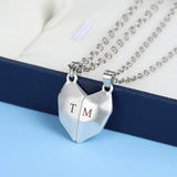 Magnet Chain Couple Necklace Stitching Attracting Creative Pendant