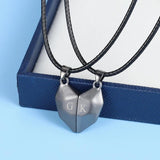 Magnet Chain Couple Necklace Stitching Attracting Creative Pendant