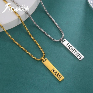 Fishhook Personalized Necklace Stainless Steel Jewelry
