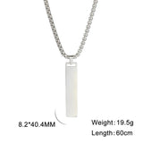 Fishhook Personalized Necklace Stainless Steel Jewelry