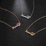 Lemegeton Heart Choker Name Necklace Personalised Pendant Jewelry