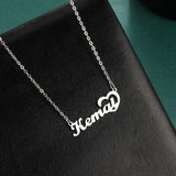 Lemegeton Heart Choker Name Necklace Personalised Pendant Jewelry